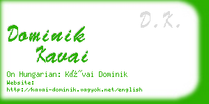 dominik kavai business card